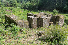 
The ruins of Blackbrook Colliery and Furnace Blwm Brickworks, Caerphilly, June 2017