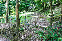 
The tramway to Blackbrook Colliery crossing Cwm Road, June 2017