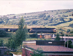 Beddau Junction and Class 47, Caerphilly, August 1974