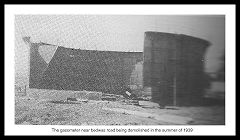 Rhos Llantwit Colliery gasholder being demolished, 1939