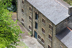 
Woollen factory below Maes-y-cwmmer viaduct, April 2015