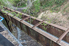 Penallta Colliery branch bridge, Hengoed, April 2015