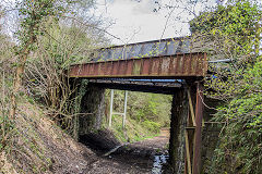 Penallta Colliery branch bridge, Hengoed, April 2015