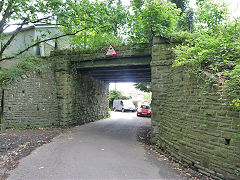 
B&MR to TVER connecting line, Summerfield Hall Lane bridge, Maes-y-cwmmer, August 2011