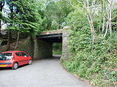 
B&MR to TVER connecting line, Summerfield Hall Lane bridge, Maes-y-cwmmer, August 2011