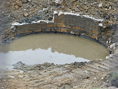 
Rhos Llantwit Colliery shaft being re-capped, Caerphilly, April 2012