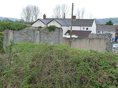 Rhos Llantwit Colliery gasworks walls, Caerphilly, April 2012