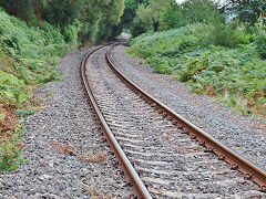 
The Taff Bargoed line at the Taff Bargoed Centre (Taff Merthyr Colliery), September 2021