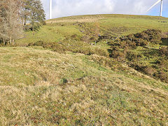 An old iron ore quarry on Bryn-oer, November 2023