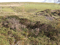 An old iron ore quarry on Bryn-oer, November 2023