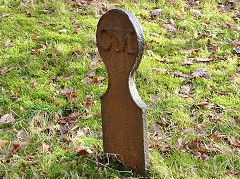 
Cwm Syfiog boundary marker 'CM', New Tredegar, January 2011