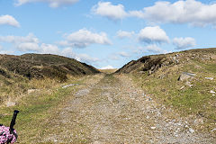 The Brecon and Merthyr Railway cutting above the bridge, Fochriw, October 2018