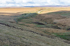 
The Brecon and Merthyr Railway embankment to the bridge, Fochriw, October 2018