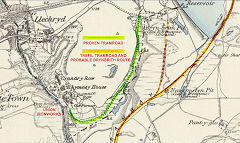 Tramroads near the Union Ironworks, Rhymney, 1875