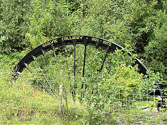 Ogilvie Colliery winding wheel, August 2010