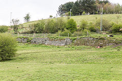 
The platform of the Brecon and Merthyr Rhymney Station, Pontlottyn, April 2017