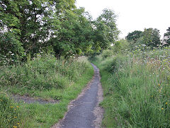 The LNWR/GWR trackbed from Rhymney Bridge to Rhymney, July 2021