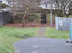 Rhymney brickworks tramway disappeared into a tunnel here, November 2023