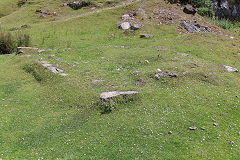 
Foundations of a building on the Chwar Mawr Tramroad, Llangattock, July 2020