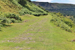 
Tramroad near the incline head, Llangattock, July 2020