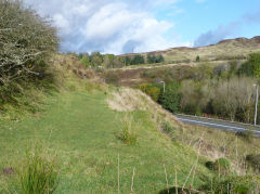 
Disgwylfa Tramroad heads for the bridge over the Clydach, October 2012