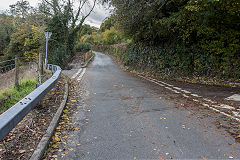 
The Clydach Railroad approaching the Bellevue Inn from Cheltenham, November 2019