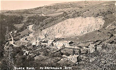 
Black Rock Quarry and the Clydach railroad to the left, Clydach Gorge,  © Photo courtesy of unknown source