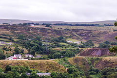 
Gellifelen Colliery, the three tips,  July 2014