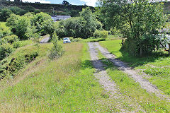 
Gellifelen Colliery, middle tips towards the level, July 2020