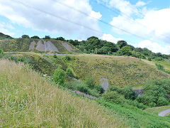 
Gellifelen Colliery, middle and lower tips, July 2012