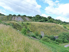 
Gellifelen Colliery, middle and lower tips, July 2012