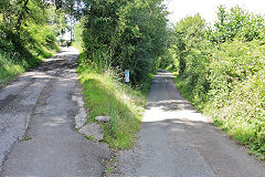 
Possible Llammarch Tramroad (left) and Clydach Railroad (right) level crossing, July 2020