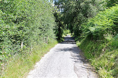 
Llammarch Tramroad from Cwm Nant Gam old levels,  July 2020