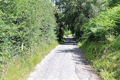 
Llammarch Tramroad from Cwm Nant Gam old levels,  July 2020