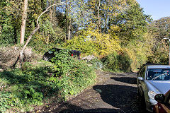 
Llammarch Tramroad to the left, Clydach Railroad to the right, Gilwern, November 2019