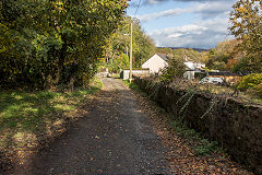 
Llammarch Tramroad approaching Llanelly Forge, Gilwern, November 2019