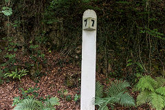 
Milepost near quarry junction and Sychnant Vaduct, June 2018