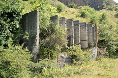 
Clydach Limeworks aggregate bins, August 2010