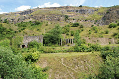 
Clydach Limeworks from viaduct, August 2010