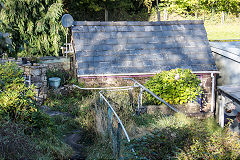 Baileys Govilon Tramroad at Siop Newydd, the workshops for the tramroad, Govilon, October 2019