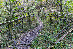 
Baileys Govilon Tramroad enters Clydach Limeworks, October 2019