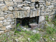 
Fireplace in a cottage beside Baileys Govilon Tramroad around the Gellifelen tunnels, May 2012