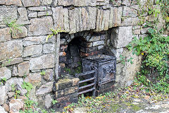 
Fireplace in a cottage beside Baileys Govilon Tramroad around the Gellifelen tunnels, October 2019