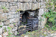 
Fireplace in a cottage beside Baileys Govilon Tramroad around the Gellifelen tunnels, October 2019