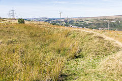 
Possible reservoir or embankment  above Jones Colliery, Blaen Dyar, August 2016