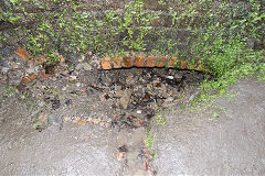 Gellifelen tunnel North bore, brick arch on the Southern side, October 2017