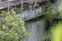 
'Ransomes and Rapier' Flood gate of 1962 near Betttws Lane, Newport, June 2019