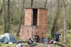 
Flood gauge building at Malpas ponds, Bettws Lane, Newport, April 2016