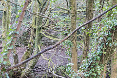 Brecon and Merthyr Railway Alcan branch, Rogerstone, January 2016