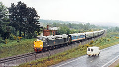 
'D200 40122' at Rogerstone Station on the 'Gwent Valley Explorer', May 1987, © Photo courtesy of Jim Sparks
